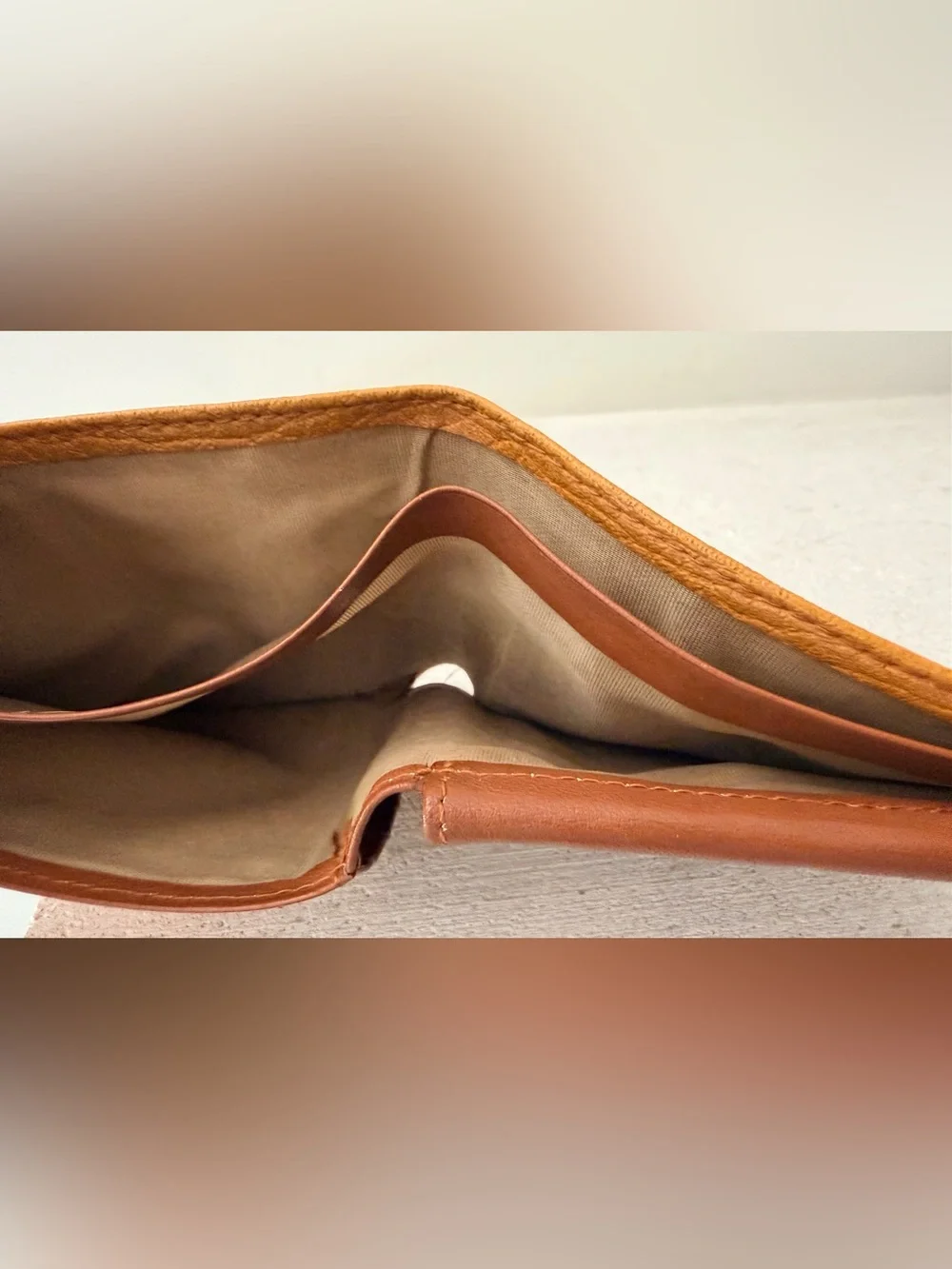 MCM Vintage Cognac Visetos Bifold Wallet Coin Pocket West Germany
